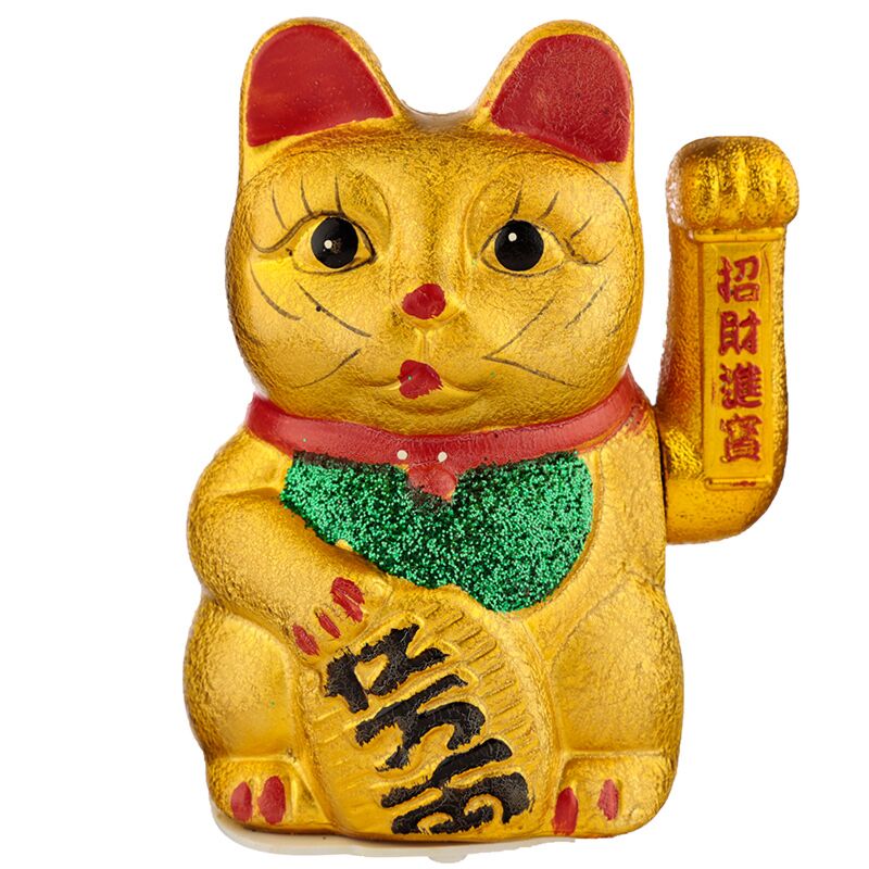 Load image into Gallery viewer, Open ogen 17cm maneki neko gelukskat
