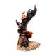 Heksen zwarte kat climbing broomstick