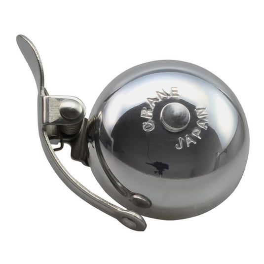 Crane mini suzu bell (steel band) - polished silver