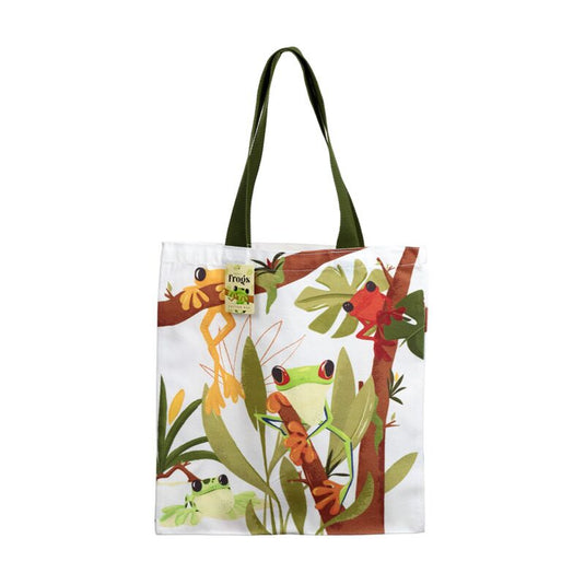 Tropische boomkikkers polykatoen tas