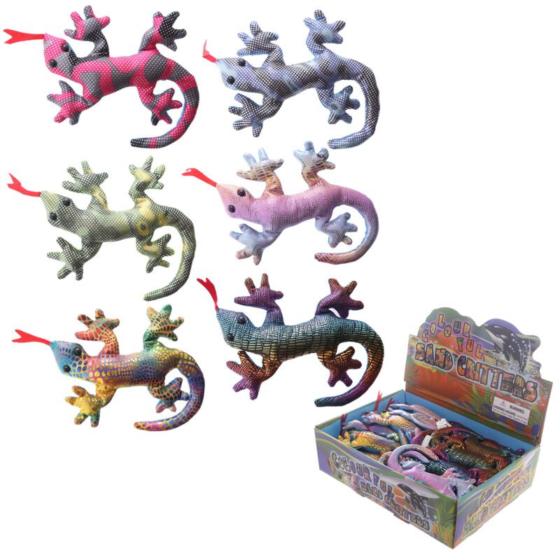 Load image into Gallery viewer, Gekko dierenknuffels zanddieren 15cm
