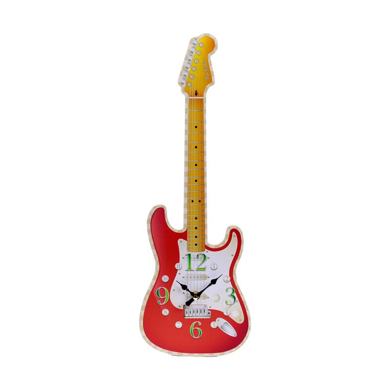 Load image into Gallery viewer, Guitaarvormige bedrukte klok
