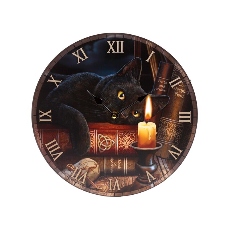 Load image into Gallery viewer, Lisa parker witching hour katten bedrukte klok
