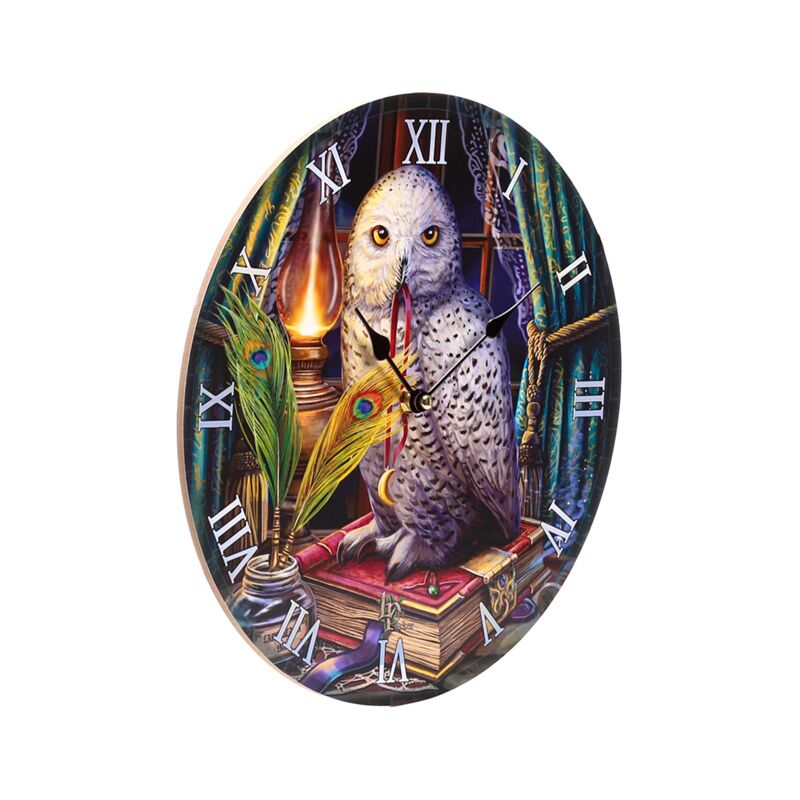 Load image into Gallery viewer, Lisa parker wachter van spreuken uil bedrukte klok
