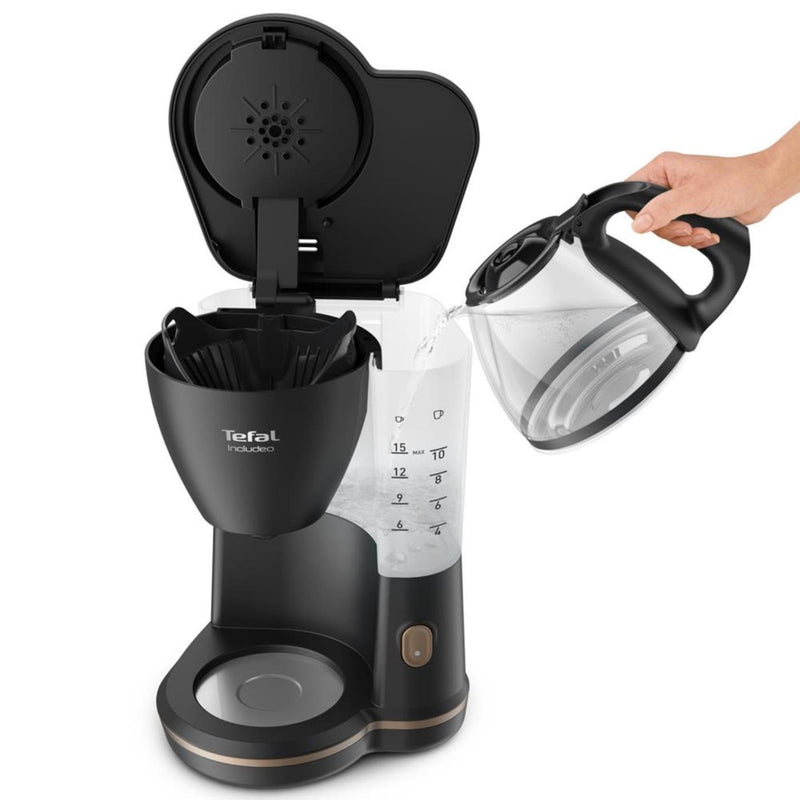 Load image into Gallery viewer, Tefal includeo koffiezetter zwart 1,25l
