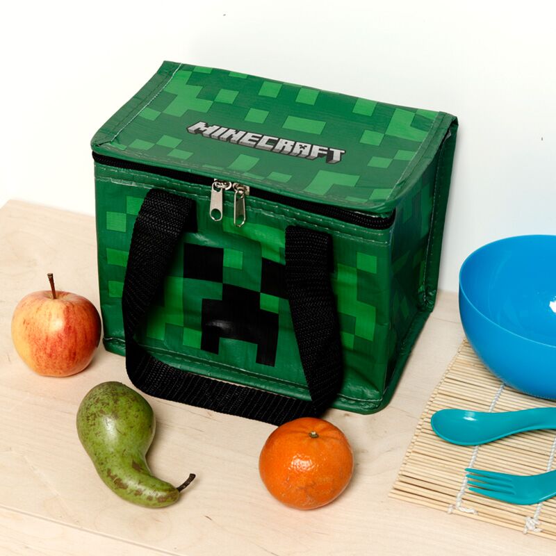 Load image into Gallery viewer, Union minecraft creeper rpet duurzame koeltas lunchtas
