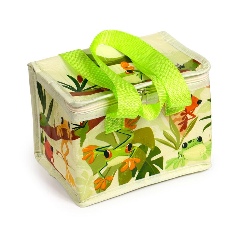 Load image into Gallery viewer, Tropische kikkers rpet duurzame koeltas lunchtas
