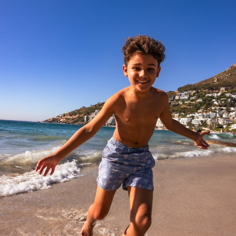 Load image into Gallery viewer, Coral bliss | meerkleurige uv zwembroek jongens
