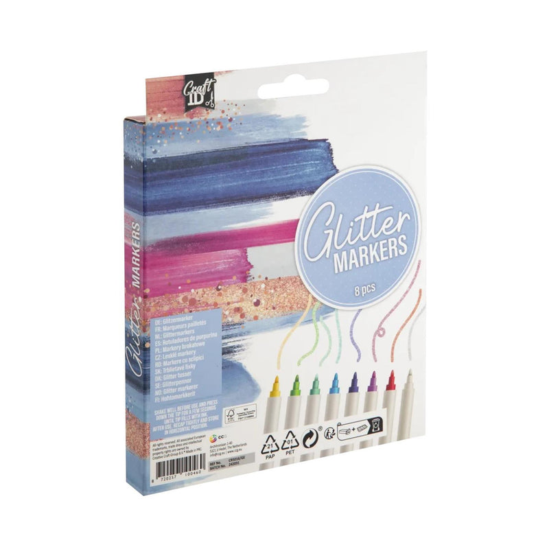 Afbeelding laden in galerijviewer, Craft sensations glitter markers - 8st.
