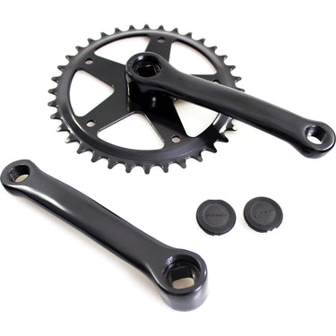 Crankstel fausto 36t | 127mm | staal | zwart