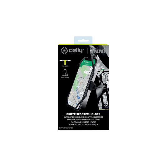 Celly Telefoonhouder Swipe stuurpen zwart