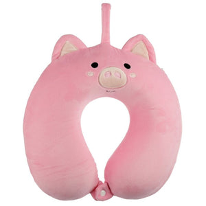Relaxeazzz varken pluche memory foam nekkussen