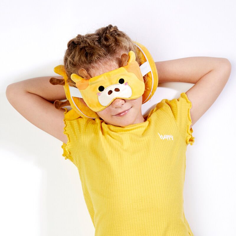 Load image into Gallery viewer, Ty relaxeazzz giraffe rond reiskussen slaapmasker
