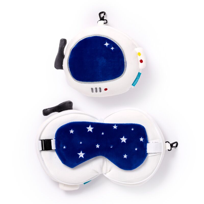 Load image into Gallery viewer, Ty relaxeazzz ruimtevaart rond pluche reiskussen slaapmasker

