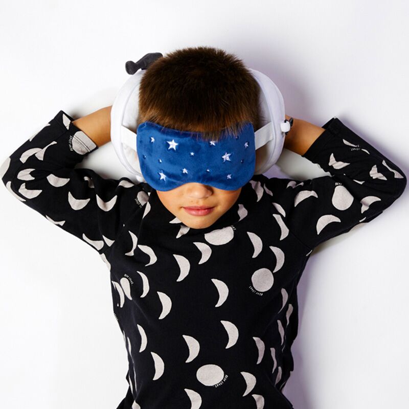 Load image into Gallery viewer, Ty relaxeazzz ruimtevaart rond pluche reiskussen slaapmasker
