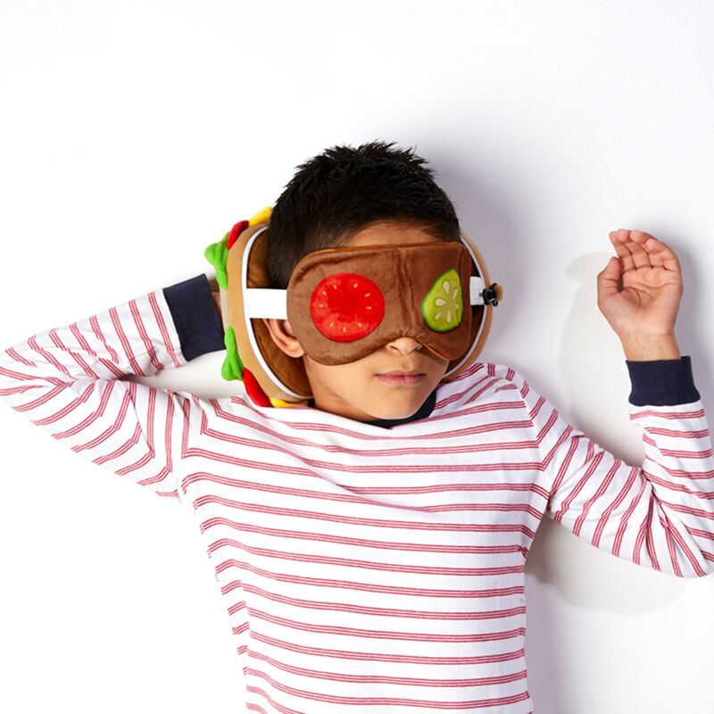 Load image into Gallery viewer, Ty relaxeazzz hamburger rond pluche reiskussen slaapmasker
