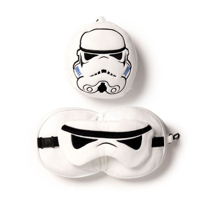 Load image into Gallery viewer, Ty relaxeazzz pluche the original stormtrooper rond reiskussen slaapmasker
