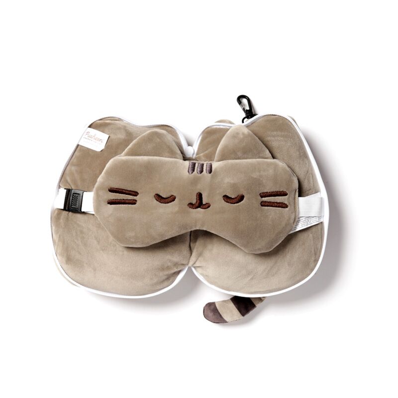 Load image into Gallery viewer, Union pusheen kat rond reiskussen slaapmasker

