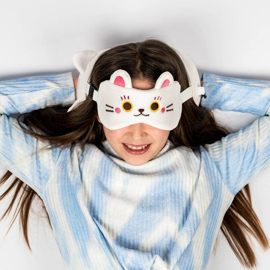 Ty relaxeazzz maneki neko gelukskat rond reiskussen slaapmasker