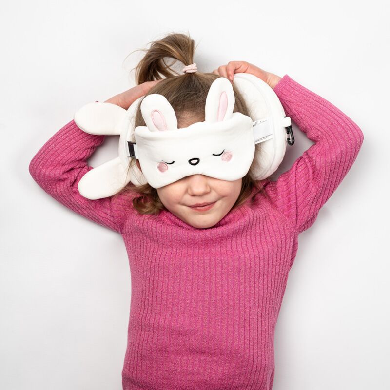 Load image into Gallery viewer, Ty relaxeazzz adoramals frances het konijn rond reiskussen slaapmasker
