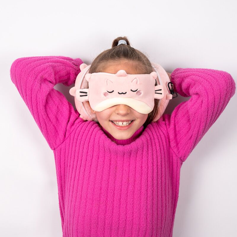 Load image into Gallery viewer, Ty relaxeazzz adoramals puff de kogelvis rond reiskussen slaapmasker
