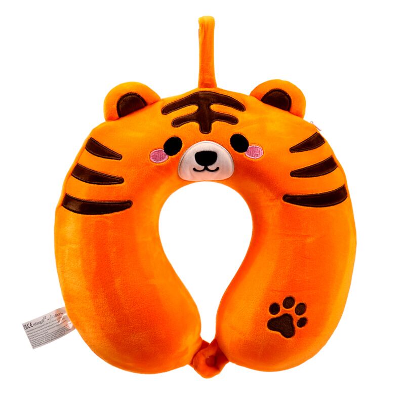 Load image into Gallery viewer, Relaxeazzz tijger adoramals pluche memory foam nekkussen
