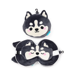 Ty relaxeazzz luna de husky berg dieren reiskussen slaapmasker