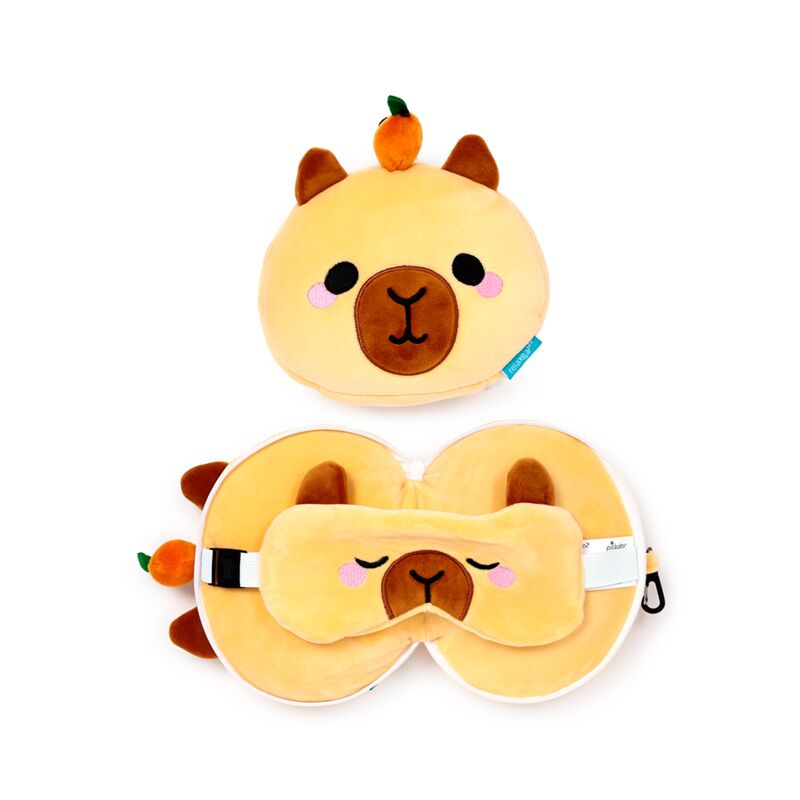 Load image into Gallery viewer, Ty relaxeazzz duke de capybara reiskussen slaapmasker

