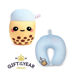 Swapseazzz foodiemals boba de bubble tea 2-in-1 pluche reiskussen