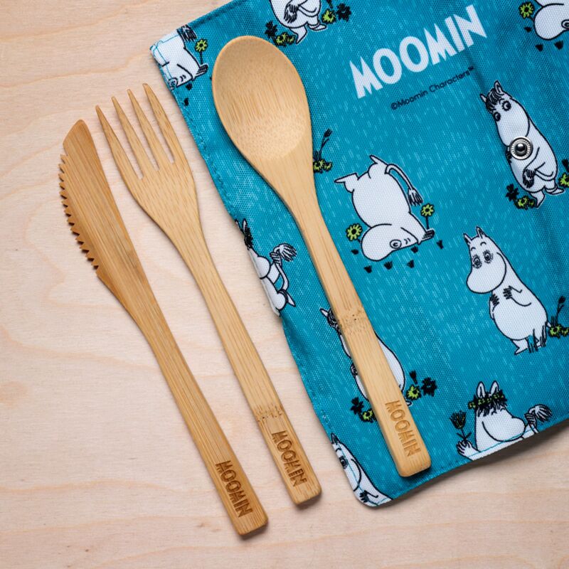 Load image into Gallery viewer, Moomin - 100% natuurlijk bamboe 6-delige bestek set

