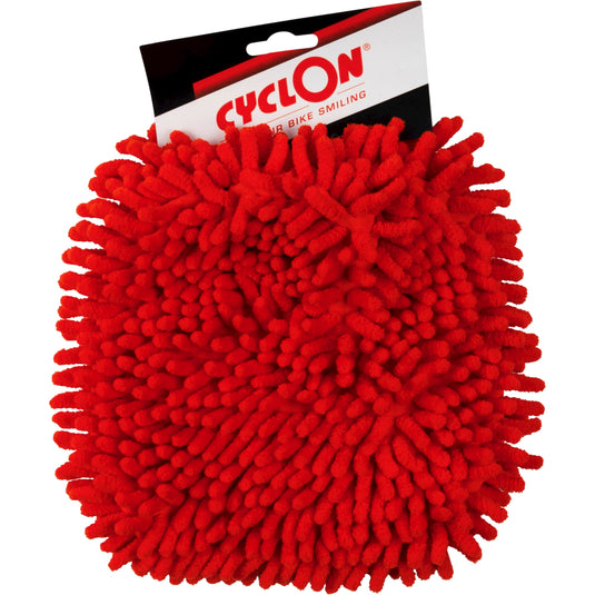 washandschoen microvezel rood