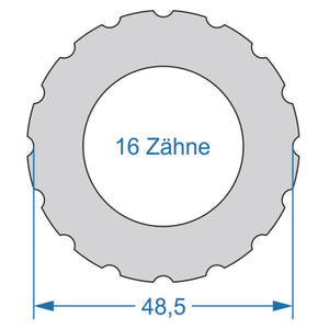 Cycplus cyclus gereedschap power.tool 1-zijdig t16 48.5
