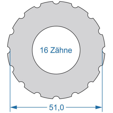 Cycplus cyclus gereedschap power.tool 1-zijdig t16 51.0