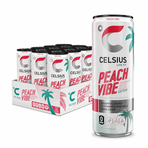 Celsius peach vibe blik (12x 250ml)
