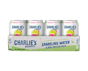 Charlie's charlie’s organics sparkling water raspberry lime bio (12x 33cl)