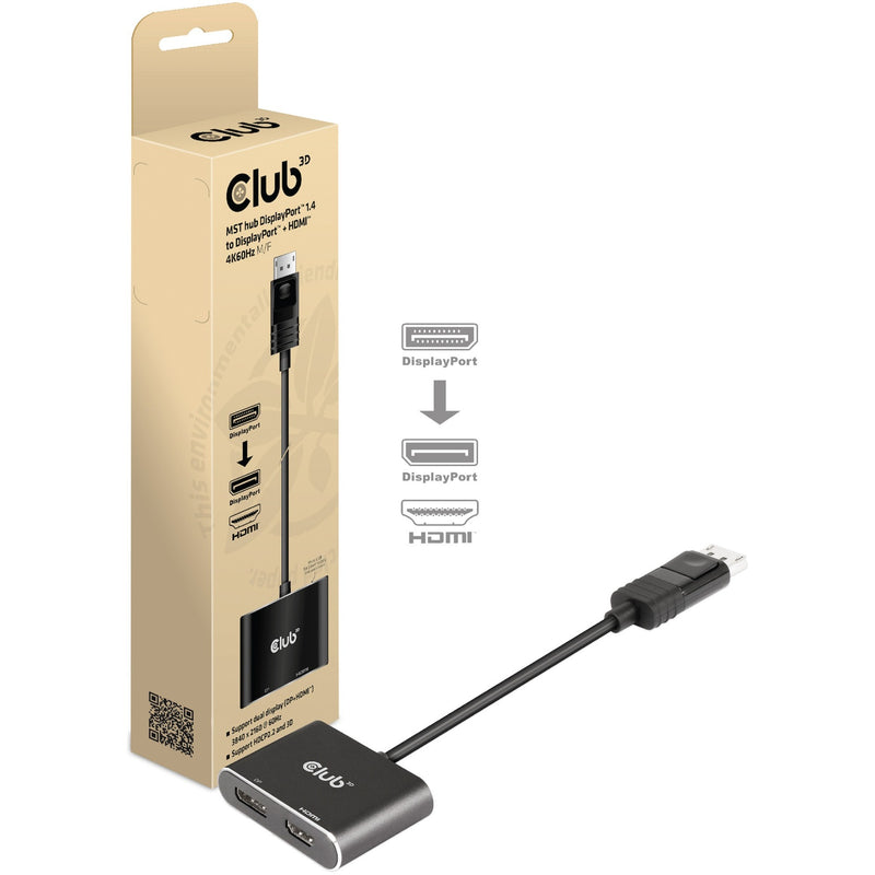 Load image into Gallery viewer, Club 3D MST hub DisplayPort 1.4 to DisplayPort + HDMI 4K60
