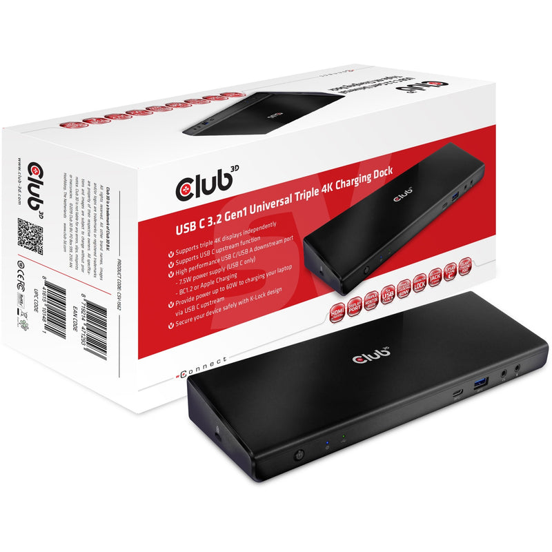 Load image into Gallery viewer, Club 3D USB C 3.2 Gen1 Universal Triple 4K Charging Dock
