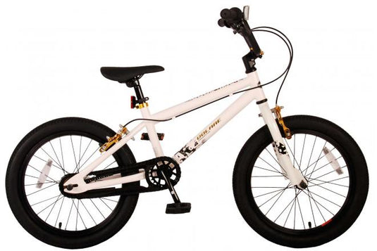 Volare Cool Rider Kinderfiets - Jongens - 18 inch - Wit - 95% afgemonteerd - Prime Collection