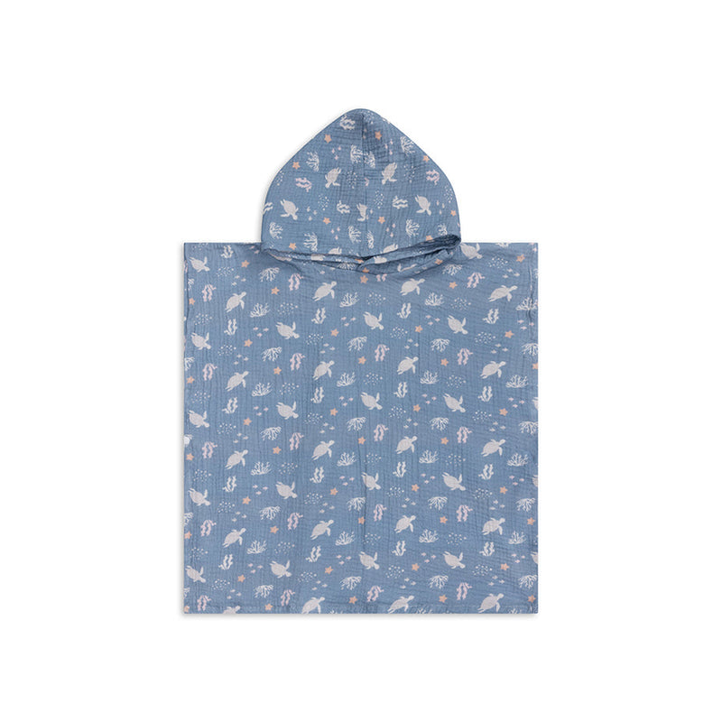Load image into Gallery viewer, Coral bliss | meerkleurige hydrofiele strandponcho 52 x 52 cm
