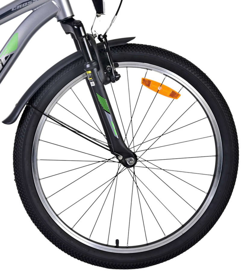Load image into Gallery viewer, Volare Cross Kinderfiets - Jongens - 24 inch - donker Grijs
