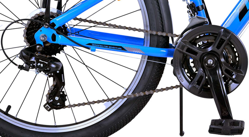 Load image into Gallery viewer, Volare Cross Kinderfiets - Jongens - 24 inch - Blauw - 18 versnellingen - Twee handremmen
