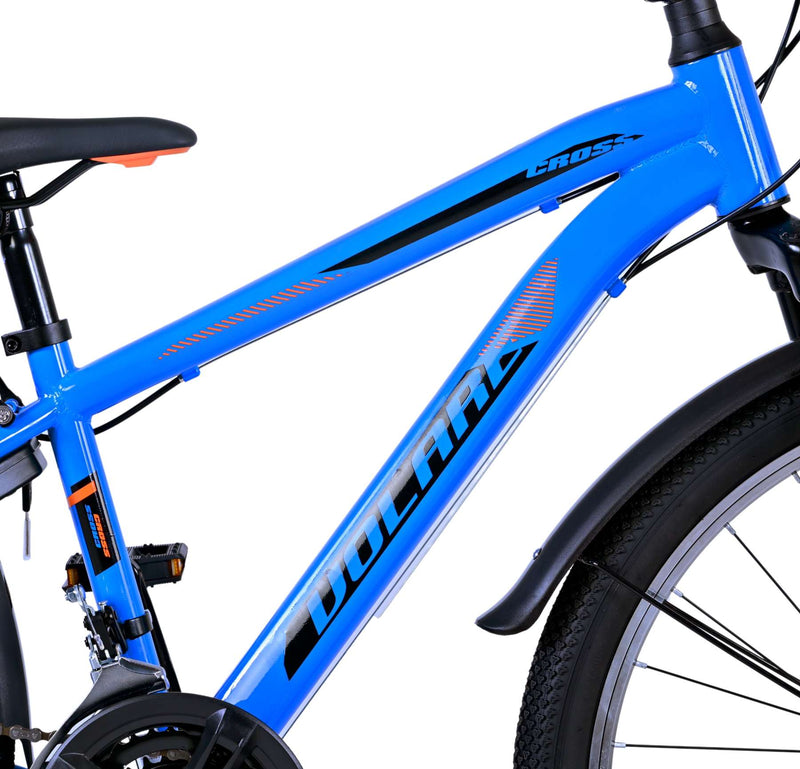 Load image into Gallery viewer, Volare Cross Kinderfiets - Jongens - 24 inch - Blauw - 18 versnellingen - Twee handremmen
