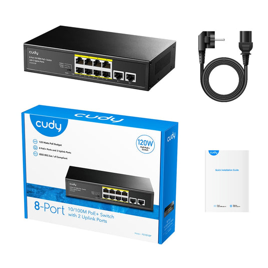 Cudy 8-port 10 100m poe+ switch