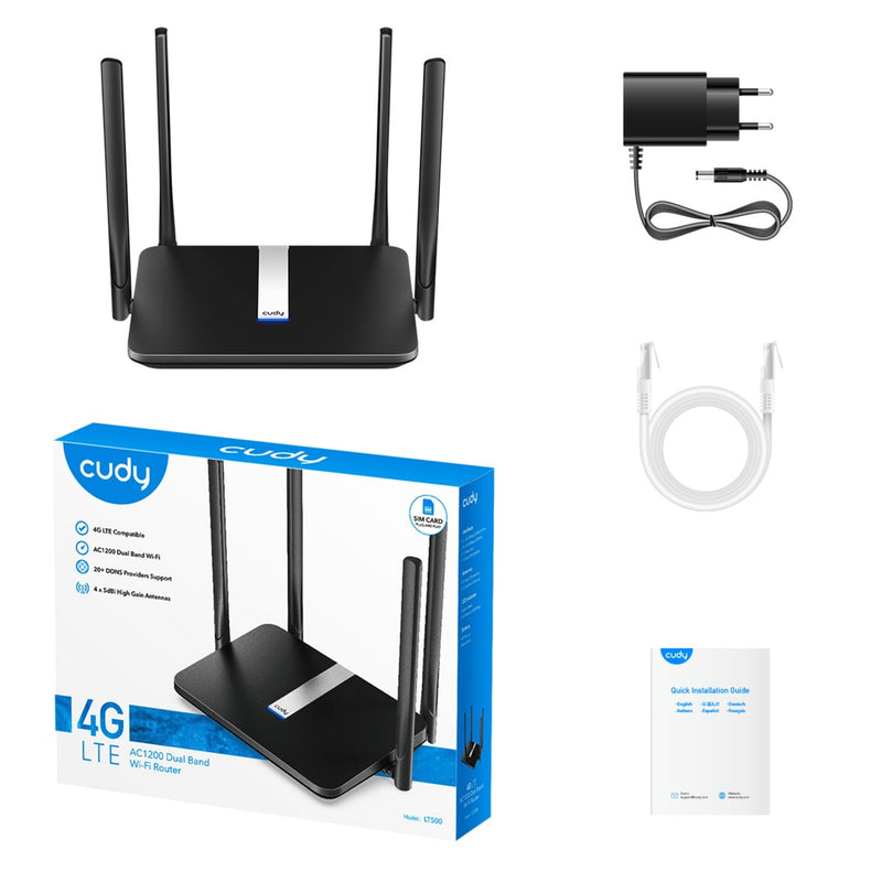 Load image into Gallery viewer, Cudy ac1200 wi-fi mesh 4g lte cat4 router
