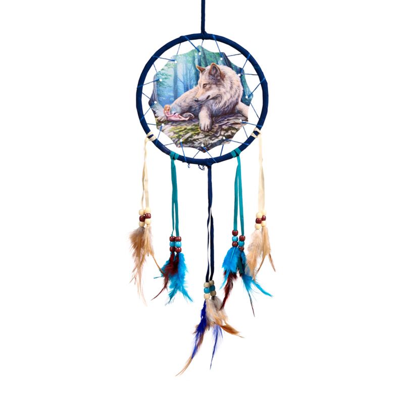Load image into Gallery viewer, Lisa parker feeënverhalen wolf fee dromenvanger 16cm
