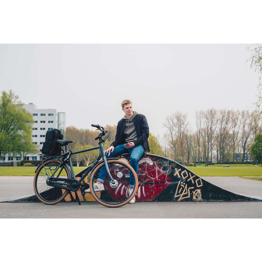 Steco monkey-mee bagagedragerverbreder met spanband zwart