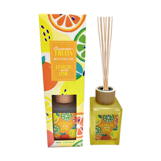 Zomer fruit citroen limoen 100ml geurstokjes