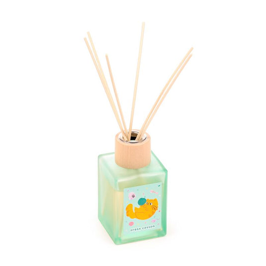 Beans co katten fris katoen 100ml geurstokjes huisparfum