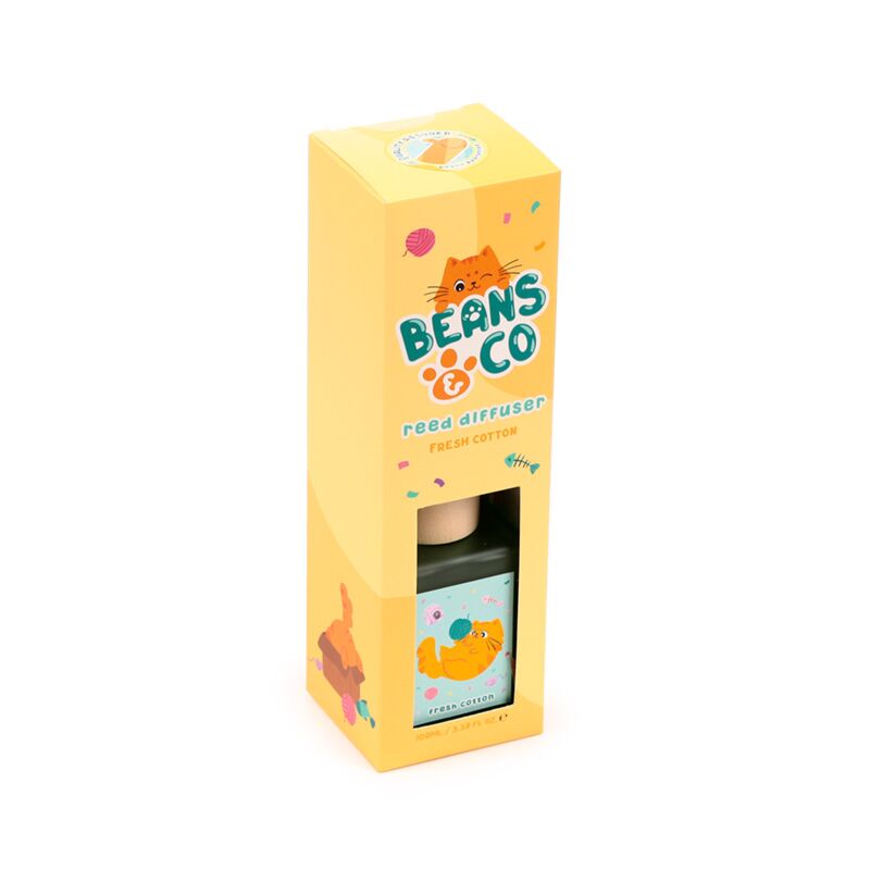 Load image into Gallery viewer, Beans co katten fris katoen 100ml geurstokjes huisparfum
