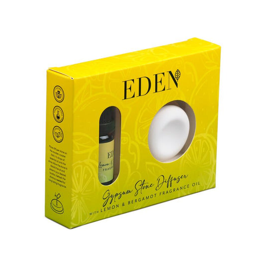 Eden citroen bergamot gipsstenen diffuser en geurolieset
